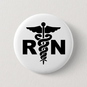 RN medisch symbool Ronde Button 5,7 Cm