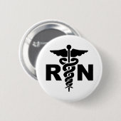 RN medisch symbool Ronde Button 5,7 Cm (Voorkant /achterkant)