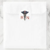 RN met Caduceus Ronde Sticker (Tas)