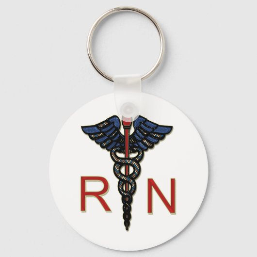 RN met Caduceus Sleutelhanger (Voorkant)