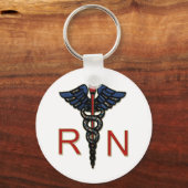 RN met Caduceus Sleutelhanger (Voorkant)