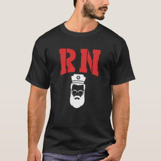 RN Murse Baard Man Geregistreerd Verpleegkundige M T-shirt