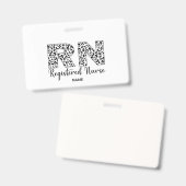 RN Name Badge (Voor- en achterkant)