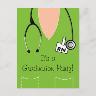 RN Nurse Afstuderen Invitation Scrub #39 Kaart