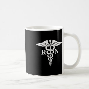 Rn Nurse Caduceus Medical Symbool Verpleegend Logo Koffiemok