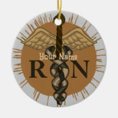 RN Nurse Caduceus-Ornament Keramisch Ornament (Voorkant)