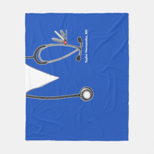 RN Nurse Gift Idea Fleece Blanket (Voorkant)