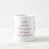 RN Nurse Gift - Personaliseer - Roze Koffiemok (Center)