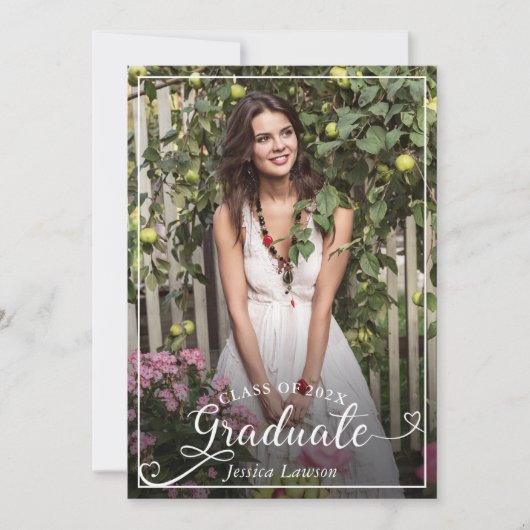 RN Nursing Graduation Party Roos Gold Floral foto Kaart (Voorkant)