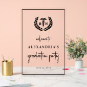 RN Nursing School Afstuderen Elegant Welkomstbord Acryl Bord (Huwelijk)