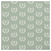 RN Nursing School Afstuderen Pattern Sage Green Stof (Swatch)