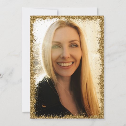 RN Nursing School Gold Marble Photo Afstuderen Kaart (Achterkant)