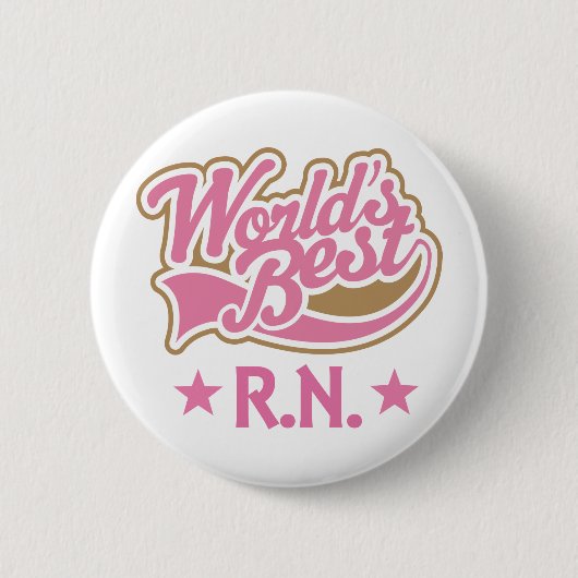 RN of geregistreerde zuster Gift Ronde Button 5,7 Cm (Voorkant)
