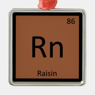 Rn - Periodiek tabelsymbool voor de chemie van reg Metalen Ornament