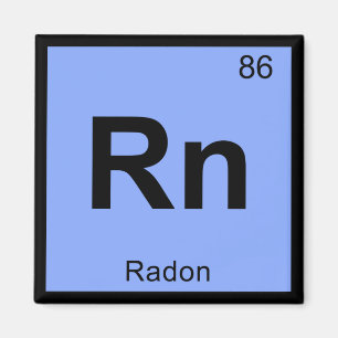 Rn - Radon Chemistry Periodic Table Symbol Magneet