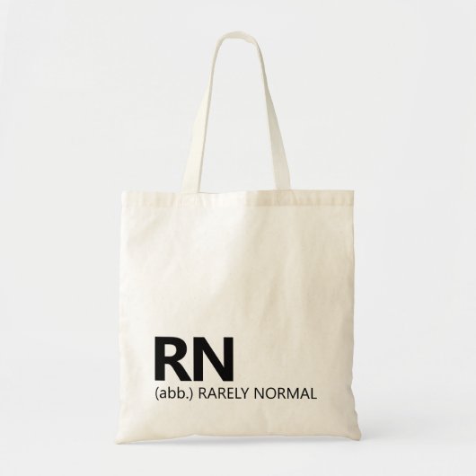 RN Rarely Normal Nursing Tote Bag Gift for Her (Voorkant)