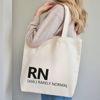 RN Rarely Normal Nursing Tote Bag Gift for Her