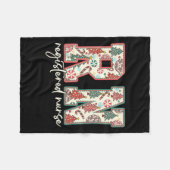 Rn Registerd Nurse Christmas Xmas Tree Santa Pajam Fleece Deken (Voorkant (Horizontaal))