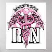 RN Roze Caduceus Poster (Voorkant)