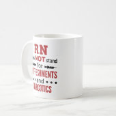 RN staat niet voor verfrissingen en verdovende mid Koffiemok (Voorkant links)