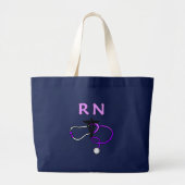 RN Stethoscoop Grote Tote Bag (Voorkant)