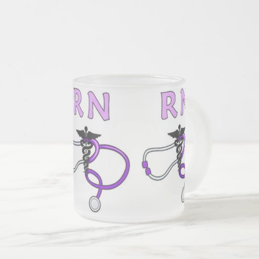 RN Stethoscoop Matglas Koffiemok (Voorkant rechts)