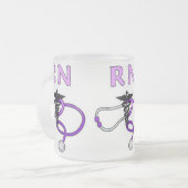 RN Stethoscoop Matglas Koffiemok (Voorkant links)