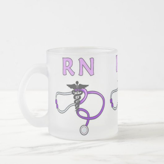 RN Stethoscoop Matglas Koffiemok (Links)