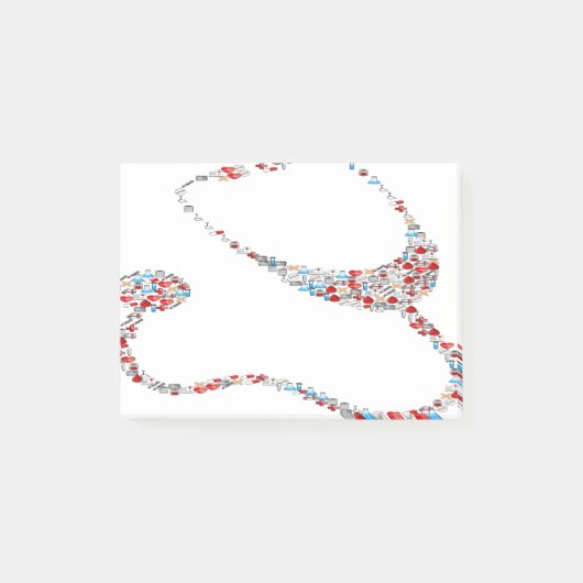 RN Stethoscoop Post-it® Notes (Voorkant)