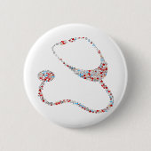 RN Stethoscoop Ronde Button 5,7 Cm (Voorkant)