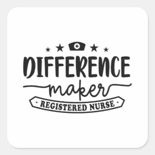 RN svg, Geregistreerde zurse svg, verschil Vierkante Sticker