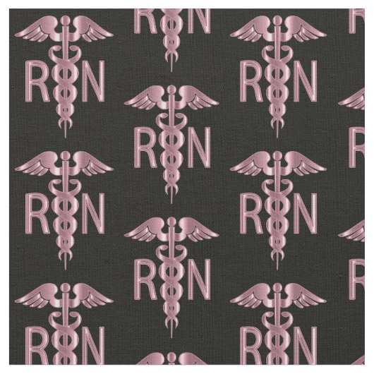 Rn.t. geregistreerd zuster - Roos Gold Pattern Stof (Close Up)
