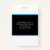 Rn.t. Geregistreerde zuster Naam foto badge Scanne (Achterkant)