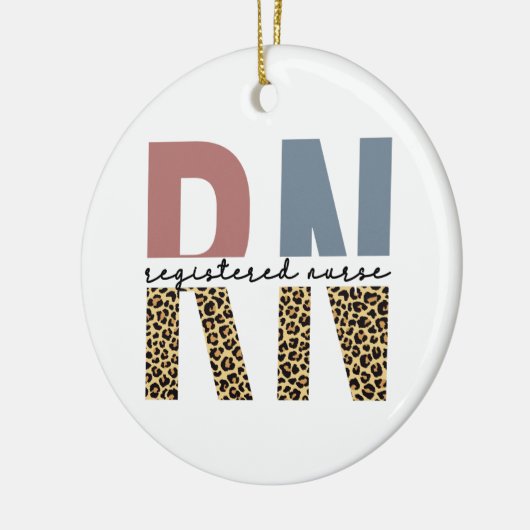 Rn.v.t. geregistreerd zuster Cheetah Print Zurse A Keramisch Ornament (Links)