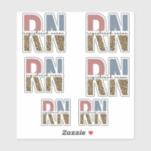 Rn.v.t. geregistreerd zuster Cheetah Print Zurse A Sticker (Vel)