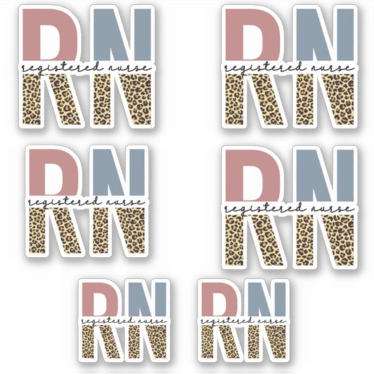 Rn.v.t. geregistreerd zuster Cheetah Print Zurse A Sticker (Voorkant)