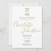 RN Verpleegkunde Gouden Script Foto Afstudeerfeest Kaart (Voorkant)