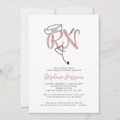 RN verpleegkundig afstuderen roos gouden spinnen Kaart (Voorkant)