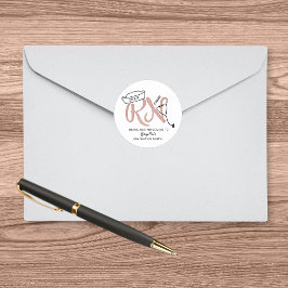 RN verpleegkundige afstudeerfeest dank u voor idee Ronde Sticker