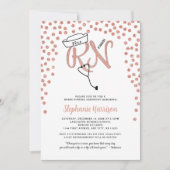 RN verpleegkundige afstuderen roos gouden confetti Kaart (Voorkant)