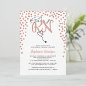 RN verpleegkundige afstuderen roos gouden confetti Kaart (Staand voorkant)