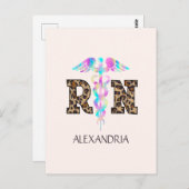 RN, verpleegkundige Briefkaart (Voorkant / Achterkant)