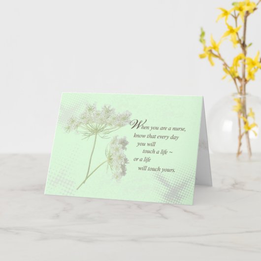 RN verpleegkundige gelukwensen met test Wilde Bloe Kaart (Gele Bloem)