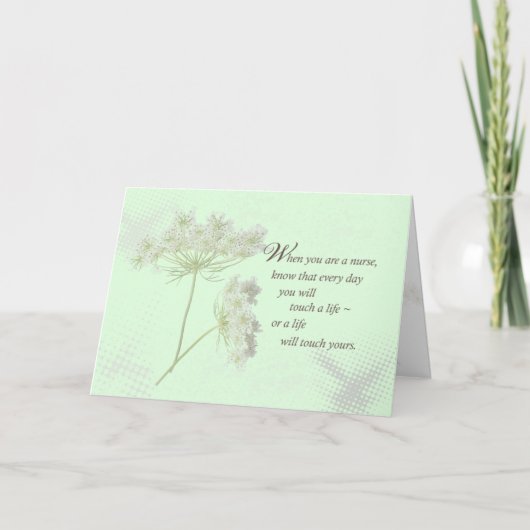 RN verpleegkundige gelukwensen met test Wilde Bloe Kaart (Voorkant)
