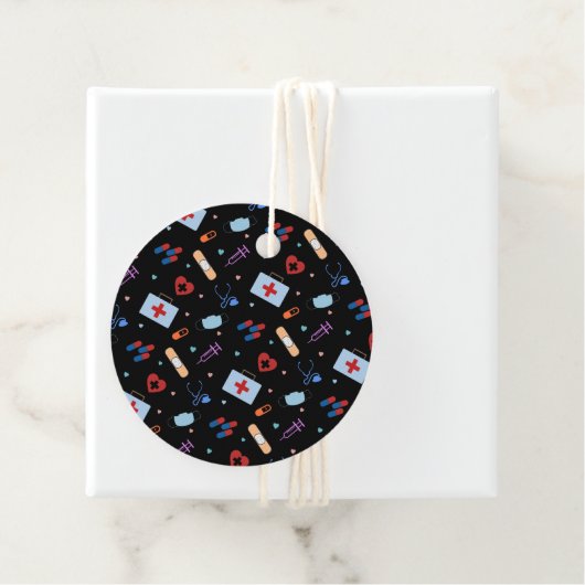 RN Verpleegkundige Student | Arts Medisch Patroon Bedankjes Labels (In situ)