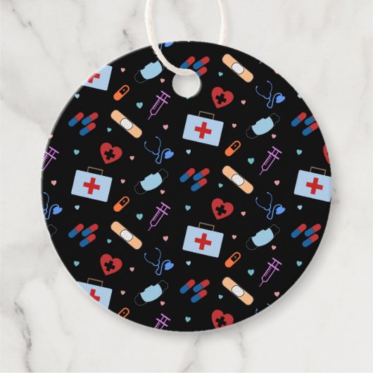 RN Verpleegkundige Student | Arts Medisch Patroon Bedankjes Labels (Voorkant)