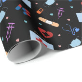 RN Verpleegkundige Student | Arts Medisch Patroon Cadeaupapier (Rol Hoek)