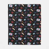RN Verpleegkundige Student | Arts Medisch Patroon Fleece Deken (Voorkant)