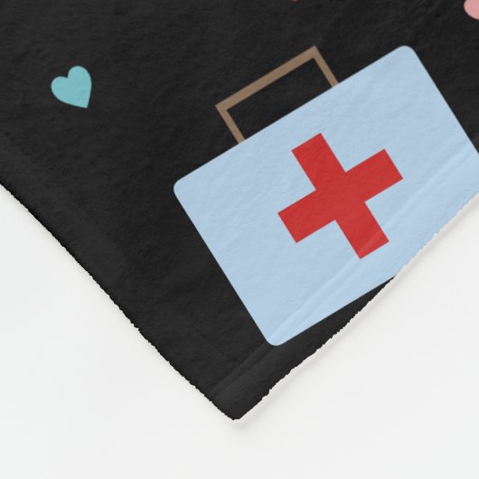 RN Verpleegkundige Student | Arts Medisch Patroon Fleece Deken (Hoek)