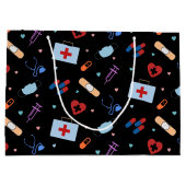 RN Verpleegkundige Student | Arts Medisch Patroon Groot Cadeauzakje (Achterkant)